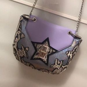 snake print chain bag